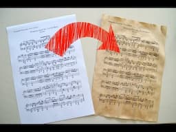 How to change WHITE paper into BROWN VINTAGE paper (sheet music)