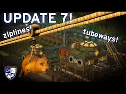 Ziplines! Tubeways! 3D Terrain Timberborn Update 7