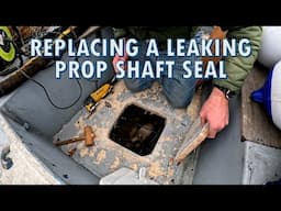 I CUT A HOLE IN MY BOAT! Replacing a leaking propeller shaft seal