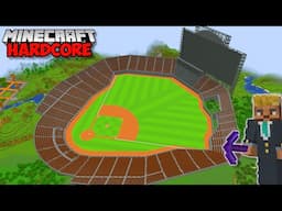 I Built The WORLDS BIGGEST BASEBALL STADIUM in Minecraft Hardcore (#107)