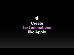 Create Text Animations Like Apple - After Effects Tutorial