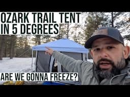 Ozark Trail Instant Canopy Tent in 5 Degree Colorado Camping