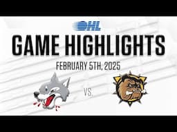 OHL Highlights: Sudbury Wolves @ Brantford Bulldogs Feb. 5, 2025