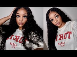 30 INCH WATER WAVE 4X4 CLOSURE CURLY WIG FROM AMAZON | BANGJAZZ HAIR