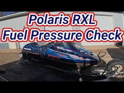 Polaris RXL fuel pressure check. Classic Fuel Injected Triple Snowmobile.