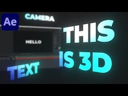 3D Camera Text Animation in After Effects - After Effects Tutorial | Text Animation - No Plugins