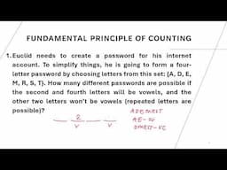 FUNDAMENTAL PRINCIPLE OF COUNTING SAMPLE PROBLEM