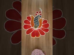 #peacockrangoli #peacockpainting #ytshorts #youtubeshorts #art #painting #floormuggulu