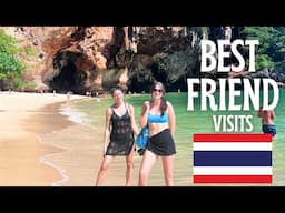 My BEST FRIEND's First Time in THAILAND 🇹🇭 Krabi Vlog, Railay Beach, Jodd Fairs Bangkok