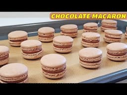 Chocolate Macaron Recipe, Smooth, Fluffy, Crunchy and Yummy [Subtitles] HNC Kitchen