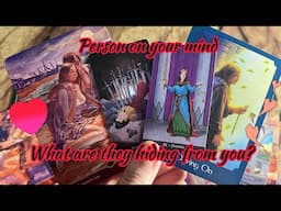 Person on your mind : What are they hiding from you?🥰❤️ Hindi tarot card reading | Love tarot