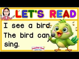 Reading Lesson for Kids | Kinder Grade1 Grade2 | Practice reading English sentences | Learn to Read