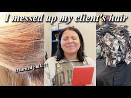 I accidentally turned my client's hair pink! // A week in my life as a hairstylist