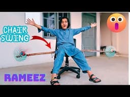 Fan laga kar Chair ko Ghumaya | Rameez Crazy Experiment | Naeem Aw Rameez Vlog