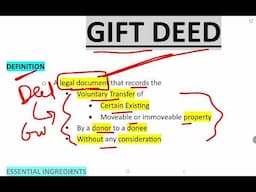 Gift Deed | Drafting of Pleading & Conveyancing