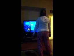 Playing xbox kinect