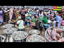 Buying and cooking delicious fish light soup and yam fufu in Togo west Africa 🌍