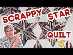 How To Make An AMAZING SCRAPPY STAR Christmas  Quilt Block