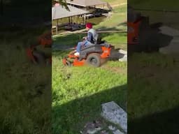 Who knew that riding a lawnmower could be so dangerous 🤦‍♂️#lawnmower #yardwork #rvlife #homestead