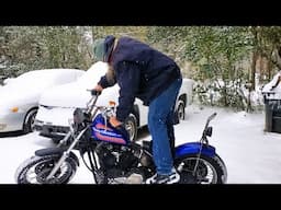 Trying To RIDE In The SNOW On My 76 IRONHEAD SPORTSTER