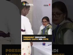 President #DroupadiMurmu casts her vote | #shorts