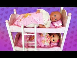 A new bunk bed for Baby Annabell doll. Unboxing and assembling new furniture for the bedroom.