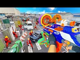 Nerf War | Amusement Park Battle 103(Nerf First Person Shooter)