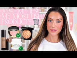 THE BEAUTY PRODUCTS I USED MOST IN 2024! ONE YEAR OF EMPTIES - WHAT'S WORTH THE MONEY & WHAT'S NOT?!