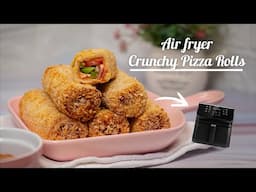 CRUNCHY PIZZA BREAD ROLL recipe in AIR FRYER! | COSORI AIR FRYER recipe | Easy Air Fryer Snacks