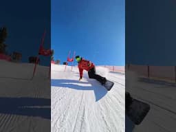 Snowboard Tries to be a Ski Racer