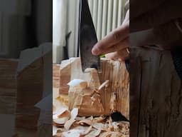 Wood carving ASMR sound #woodworking #woodcarving #whittling