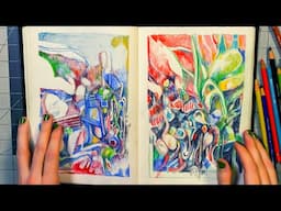 Two BIG Colored Pencil Drawings in my Sketchbook [Time-Lapse]