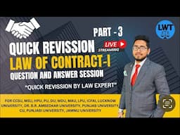 Law of Contract-1 | Lecture 3 | CCSU | MSU | HPU | MDU | ICFAI | and other universities |