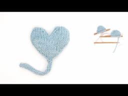 How to knit a bookmark with a heart and I-cord