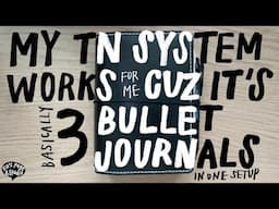 ENG) My TN system = 3 Bullet Journals | Traveler's Notebook | Main planner | Reference Insert