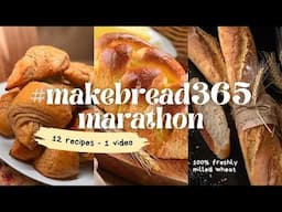 Recipe MARATHON - 12 Recipes with 100% Freshly Milled Wheat | #MakeBread365 Challenge