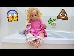 Reborn Toddler Girl Pees In Bathtub and Instantly Regrets It