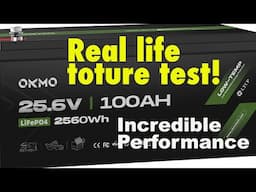 My real life test of an OKMO 24V 100Ah LiFePO4!  Is it worth buying?  How did it perform?