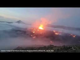 The sound of erupting volcano! Watch volcanic eruption in polar nighttime in Iceland!