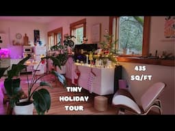 Tiny Home Tour for the Holidays - 435 square feet - Minimalist Decor #tinyhome #holidaydecor