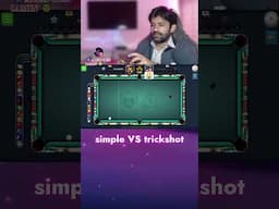 🔥 Simple VS Trickshots 🔥 8 ball pool GamingWithK #8ballpool #gamingwithk #trickshots #viral