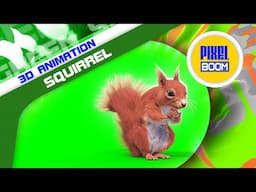 Green Screen Squirrel Rodent 3D Animation PixelBoom