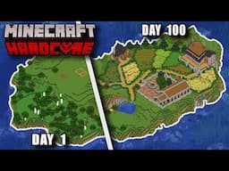 I Survived 100 DAYS Of HARDCORE Minecraft But It's MODDED SURVIVAL ISLAND