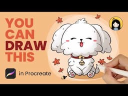 How to Draw a Cute Puppy in Procreate | Easy Tutorial for Beginners | Cute Drawing Ideas