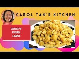 How to make Crispy Pork Lard 猪油渣 | Render Pork Lard | Crispy Pork Crackling 烧肉脆皮