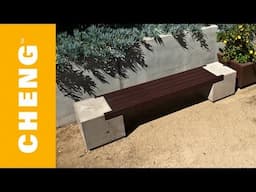 Make a Concrete and Wood Bench with CHENG Outdoor Concrete Mix and 2x4's