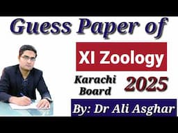 Guess Paper of XI Zoology 2025 (Karachi Board)