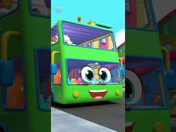 Wheels On The Bus, Fun Ride #shorts #vehicles #nurseryrhymes #kidssongs #preschool #ytshorts