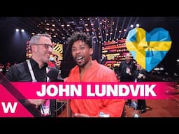 🇸🇪 John Lundvik wins heat 1 and qualifies for the final in Melodifestivalen 2025 | INTERVIEW