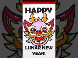 Happy Lunar New Year! 🧧 Draw a dragon mask with me! #artforkidshub #howtodraw